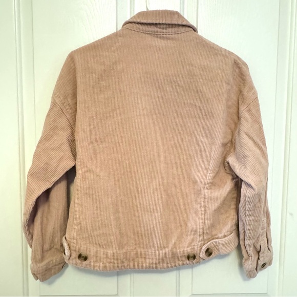 Blush Pink corduroy button jacket with pocket - Picture 4 of 5